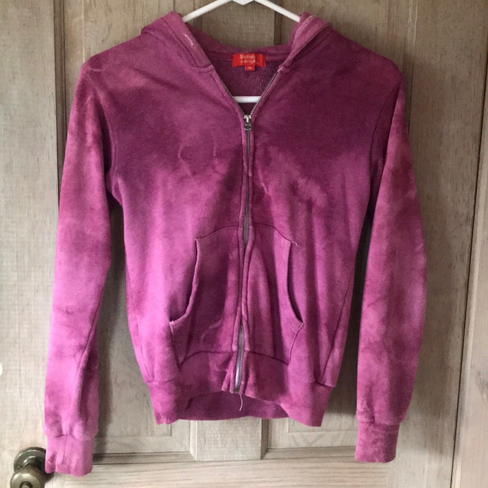 Butter Tie Dye Skull Zip Up Hoodie